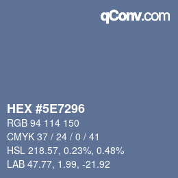 Color code: HEX #5E7296 | qconv.com