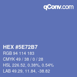 Color code: HEX #5E72B7 | qconv.com