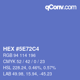 Color code: HEX #5E72C4 | qconv.com