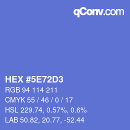 Color code: HEX #5E72D3 | qconv.com