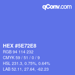 Color code: HEX #5E72E8 | qconv.com