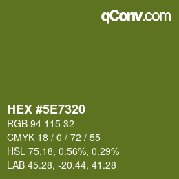 Color code: HEX #5E7320 | qconv.com