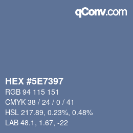 Color code: HEX #5E7397 | qconv.com
