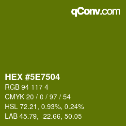 Color code: HEX #5E7504 | qconv.com