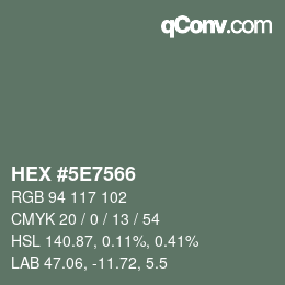 Color code: HEX #5E7566 | qconv.com