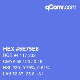 Color code: HEX #5E75E8 | qconv.com