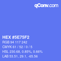 Color code: HEX #5E75F2 | qconv.com