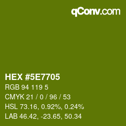 Color code: HEX #5E7705 | qconv.com