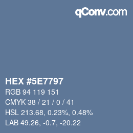 Color code: HEX #5E7797 | qconv.com