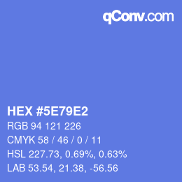 Color code: HEX #5E79E2 | qconv.com