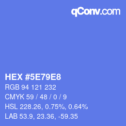 Color code: HEX #5E79E8 | qconv.com