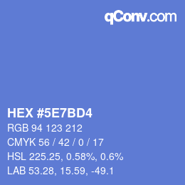 Color code: HEX #5E7BD4 | qconv.com