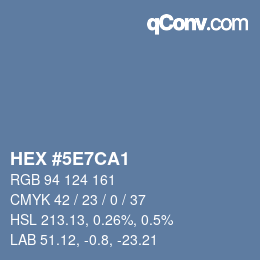 Color code: HEX #5E7CA1 | qconv.com