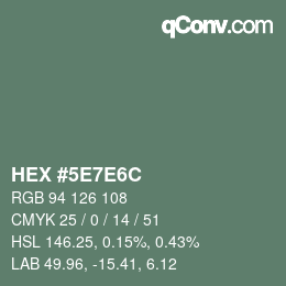 Código de color: HEX #5E7E6C | qconv.com
