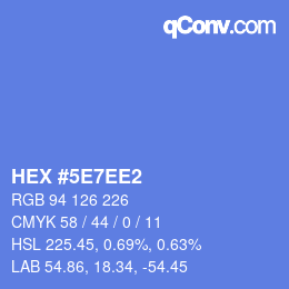 Color code: HEX #5E7EE2 | qconv.com