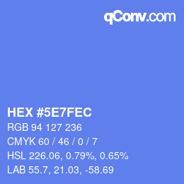 Código de color: HEX #5E7FEC | qconv.com