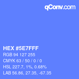 Color code: HEX #5E7FFF | qconv.com