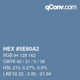 Color code: HEX #5E80A2 | qconv.com