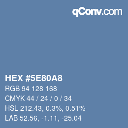 Color code: HEX #5E80A8 | qconv.com