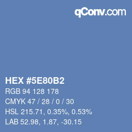Color code: HEX #5E80B2 | qconv.com