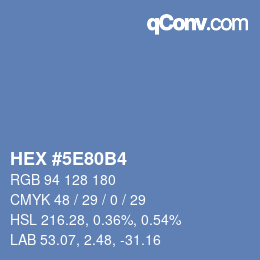 Color code: HEX #5E80B4 | qconv.com