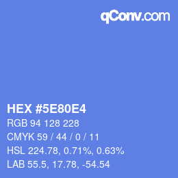 Color code: HEX #5E80E4 | qconv.com
