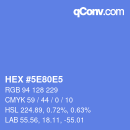 カラーコード: HEX #5E80E5 | qconv.com