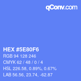 Color code: HEX #5E80F6 | qconv.com