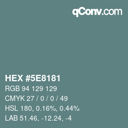 Color code: HEX #5E8181 | qconv.com