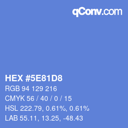 Color code: HEX #5E81D8 | qconv.com