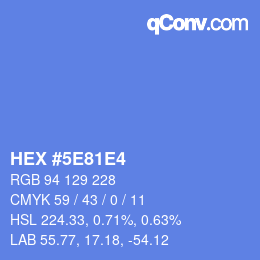 Color code: HEX #5E81E4 | qconv.com