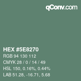 Color code: HEX #5E8270 | qconv.com