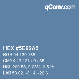 Color code: HEX #5E82A5 | qconv.com