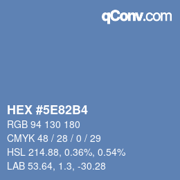 Color code: HEX #5E82B4 | qconv.com