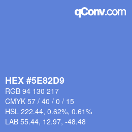 Color code: HEX #5E82D9 | qconv.com