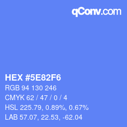 Color code: HEX #5E82F6 | qconv.com