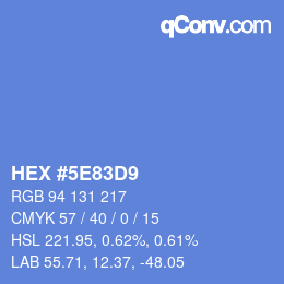 Color code: HEX #5E83D9 | qconv.com