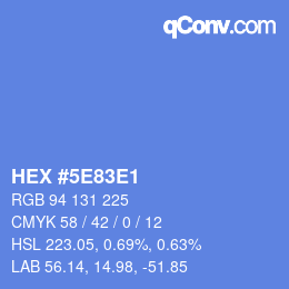 Color code: HEX #5E83E1 | qconv.com