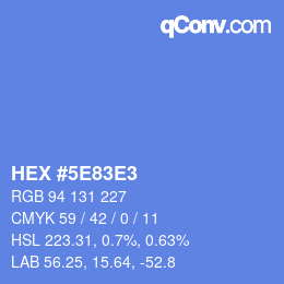 Color code: HEX #5E83E3 | qconv.com