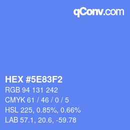 Color code: HEX #5E83F2 | qconv.com