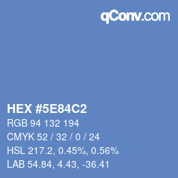 Color code: HEX #5E84C2 | qconv.com