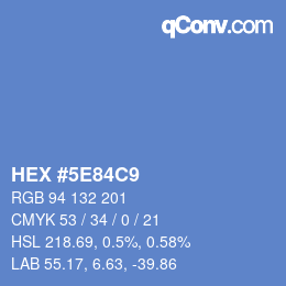 Color code: HEX #5E84C9 | qconv.com