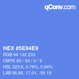 Color code: HEX #5E84E9 | qconv.com