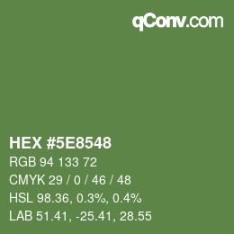 Color code: HEX #5E8548 | qconv.com