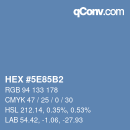 Color code: HEX #5E85B2 | qconv.com