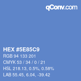 Color code: HEX #5E85C9 | qconv.com