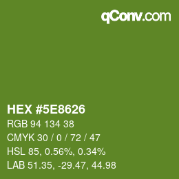 Color code: HEX #5E8626 | qconv.com