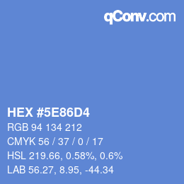 Color code: HEX #5E86D4 | qconv.com
