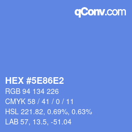 Color code: HEX #5E86E2 | qconv.com