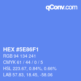 Color code: HEX #5E86F1 | qconv.com